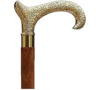 india.nautical.handicraft Bastone da passeggio con manico in ottone di alta qualità, ideale come regalo per uomini, donne, anziani, nonni, idea regalo