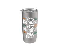 INDIA Personalized Very Demure Very Mindful INDIA Name Bicchiere termico in acciaio inox doppia parete