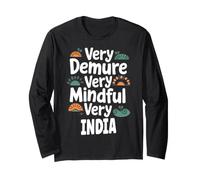 India Personalized Very Demure Very Mindful India Name Maglia a Manica