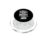 INDIA Personalized Very Demure Very Mindful INDIA Name PopSockets PopGrip per MagSafe