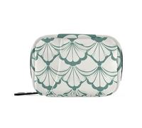 India Scallop Pattern Green Aid Bag con scomparti staccabili Custodia medica portatile con cerniera