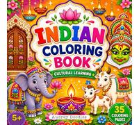 Indian Coloring Book | Cultural Learning: 35 coloring pages | Kids & Grown-ups | Explore India! Color your World