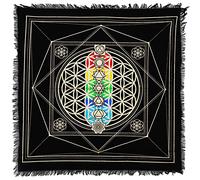 Indian Consigners 7 Chakra Alter Panno Hexa Copertura Tarocchi Diffusione Stregoneria (90 x 90 cm)