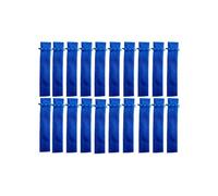 Indian Consigners Custodie per penne in velluto con coulisse, portapenne, astuccio morbido, sacchetto regalo, 20 pezzi (blu)