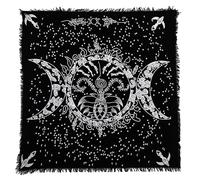 INDIAN CONSIGNERS Dea della Tripla Luna Tovaglia d'altare Stregoneria Stregoneria Tovaglia Alter Sacra Copritavolo Spirituale Sillabare Strega Diffusione dei Tarocchi 24"