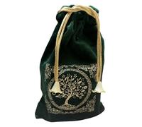 Indian Consigners Morbido sacchetto in velluto per Tarocchi, Altare, Rune, Regalo, Cristallo, Gioielli Borse per Oggetti Preziosi, Sacri e Spiritiali, Verde, casual