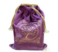 Indian Consigners Morbido sacchetto in velluto per tarocchi, altare, rune, regalo, cristallo, gioielli sacchetti per oggetti preziosi, sacri e spirituali (vino viola)