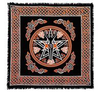INDIAN CONSIGNERS Pentagramma della dea della tripla luna Tovaglia d'altare Stregoneria Stregoneria Tovaglia Alter Sacra Copritavolo Spirituale Sillabare Strega Diffusione dei Tarocchi 36"