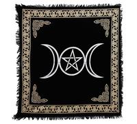INDIAN CONSIGNERS Pentagramma della tripla luna Tovaglia d'altare Stregoneria Stregoneria Tovaglia Alter Sacra Copritavolo Spirituale Sillabare Strega Diffusione dei Tarocchi36"