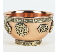 Indian Consigners Piccola ciotola in ottone e rame per servire e servire oggetti da stregoneria, per offrire o sbavare (7 chakra)