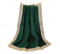 Indian Consigners Piccolo panno in velluto tinta unita per uso multiuso (verde)