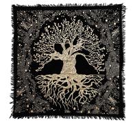 INDIAN CONSIGNERS Radice dell'albero della vita Tovaglia d'altare Stregoneria Stregoneria Tovaglia Alter Sacra Copritavolo Spirituale Sillabare Strega Diffusione dei Tarocchi 18"