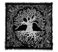 INDIAN CONSIGNERS Radice dell'albero della vita Tovaglia d'altare Stregoneria Stregoneria Tovaglia Alter Sacra Copritavolo Spirituale Sillabare Strega Diffusione dei Tarocchi 24"