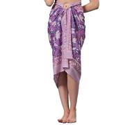 INDIAN CRAFT CASTLE 100% Cotone Donne Sarong Spiaggia Bikini Wraps Ups per Costumi Da Bagno Sarong Pareo Gonna Costume Da Bagno Lungo Coverups, Viola, 73" x 44"