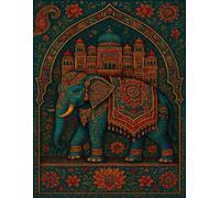 Indian Elephant Mandala Notebook (8.5 x 11 Inches): Lined Journal with Ornate Boho Art Cover, 110 Pages for Writing, Notes, Journaling and Daily Planning