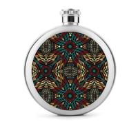 Indian National Caleidoscopio Arte Fiaschetta per Liquore Bottiglia di Vino Portatile Carino In Acciaio Inox Fondine Fiaschette