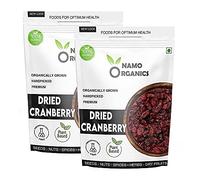 Indian Natural Grocery Nam Organics - 1 Kg Pouch - Dried Sliced Cranberries - Organic Cranberry dry fruit unsweetened without Sugar - FAMILY PACK