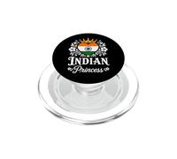 Indian Princess India Flag Proud Indian Girl PopSockets PopGrip per MagSafe