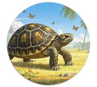 Indian Star Tortoise 1000 Tessere Wildlife Puzzle Circolare Multicolore Festa Aziendale Regalo Per Adulti E Bambini Da 14 Anni E Più 1000pcs (67.5x67.5cm)