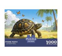 Indian Star Tortoise Jigsaw Puzzle 1000 Pezzi Per Adulti,Tropical Landscape Gioco Diabilità Impossibile Puzzle Arte Gioco Intellettivo Familiare Idea Regalo Uomo E Donna 38x26cm/1000pcs