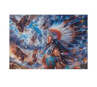 Indian Style Colorful Bald Eagle Puzzle 300 Pezzi Lago Di Braies Per Adulti Splendid Celestial Critters Cartone Riciclato Ecologico Per Tempo Libero E Decorazione Da Passatempo Edizione Esclusiva 300