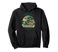 Indiana Adventure Trail Shirt Zoo Wildlife Park Tramonto Felpa con Cappuccio