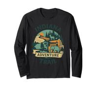 Indiana Adventure Trail Shirt Zoo Wildlife Park Tramonto Maglia a Manica
