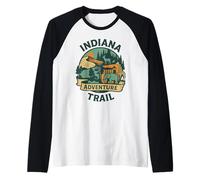 Indiana Adventure Trail Shirt Zoo Wildlife Park Tramonto Maglia con Maniche Raglan