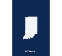 INDIANA BLUE AND WHITE - Premium Lined Journal | 6" x 9" | Soft Cover | 120+ Pages - Bold State-Inspired Design: A High-Quality State Notebook - Ideal for School, Work, or Everyday Notes