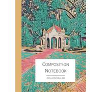 Indiana College Campus Scenes: Colorful Photo Art Composition Notebook, College ruled, 8.5x11: GOLD Rose Well House pattern, lined note book, 130 pages