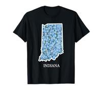 Indiana Forget Me Not Flower Floral State Maglietta