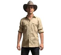 Indiana Jones Camicia Safari Outback Raiders Costume Khaki, cachi, 38