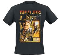 Indiana Jones Hommage Uomo T-Shirt Nero S 100% Cotone Regular