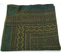 indiana King Size tradizionale Home Deco Ajrakh kantha Quilt, Handmade kantha stampa Ajrakh coperta