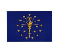Indiana State Flag - Puzzle in legno orizzontale, 300 pezzi, per il tempo libero e la creatività della famiglia