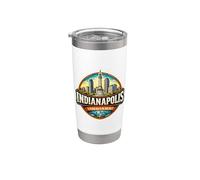 Indianapolis Indiana Souvenir Città Stato Capitale Memorabilia Bicchiere termico in acciaio inox doppia parete