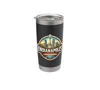 Indianapolis Indiana Souvenir Città Stato Capitale Memorabilia Bicchiere termico in acciaio inox doppia parete