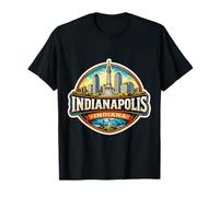 Indianapolis Indiana Souvenir Città Stato Capitale Memorabilia Maglietta