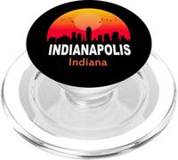 Indianapolis Indiana Vintage Sunset Retro City State USA PopSockets PopGrip per MagSafe