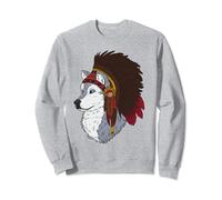 Indiani Lupo Nativi Americani Felpa