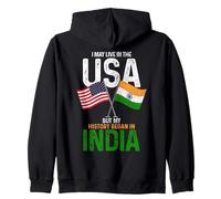 Indiano Americano La mia Storia Iniziato In India Orgoglio Vintage Felpa con Cappuccio