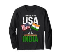 Indiano Americano La mia Storia Iniziato In India Orgoglio Vintage Maglia a Manica