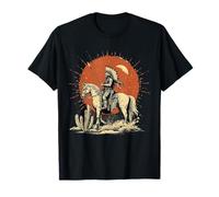 Indiano Capo Cavallo Nativo Americano Piuma Copricapo Canyon Maglietta