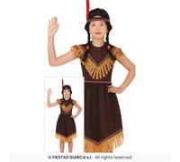 Indiano Ragazza Selvaggio West Costume Bambini Educazione Ragazze Età 3-13