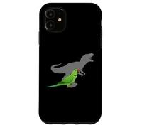 Indiano Ringneck Parrocchetto con T rex Shadow Bird Lovers Custodia per iPhone 11
