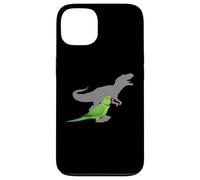 Indiano Ringneck Parrocchetto con T rex Shadow Bird Lovers Custodia per iPhone 13