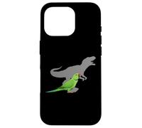 Indiano Ringneck Parrocchetto con T rex Shadow Bird Lovers Custodia per iPhone 16 Pro