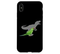 Indiano Ringneck Parrocchetto con T rex Shadow Bird Lovers Custodia per iPhone XS Max