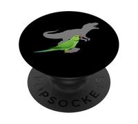 Indiano Ringneck Parrocchetto con T rex Shadow Bird Lovers PopSockets PopGrip Adesivo