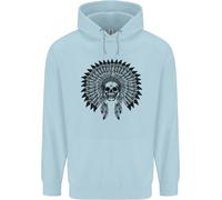 Indiano Teschio Copricapo Motociclista Bambini Felpa con Cappuccio